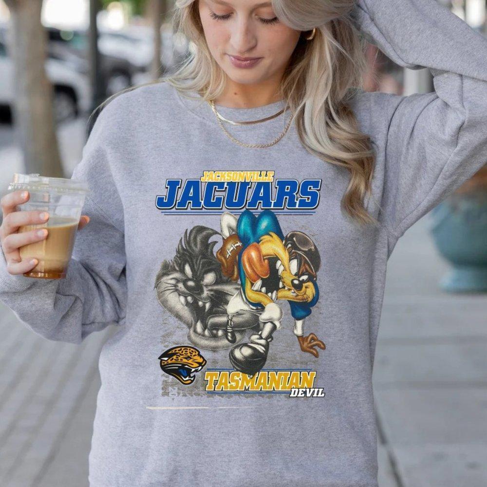 1998 Jacksonville Jaguars Taz Looney Tunes Retro Graphic Unisex Sweatshirt
